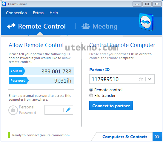 Cara Menggunakan Teamviewer Utekno