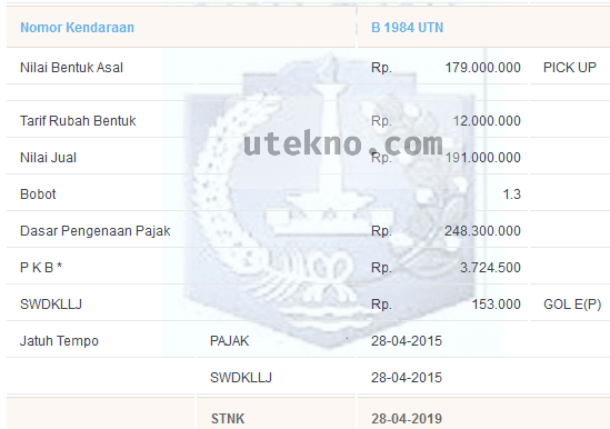 Cara Kedua: Menggunakan Website Samsat Dki Jakarta