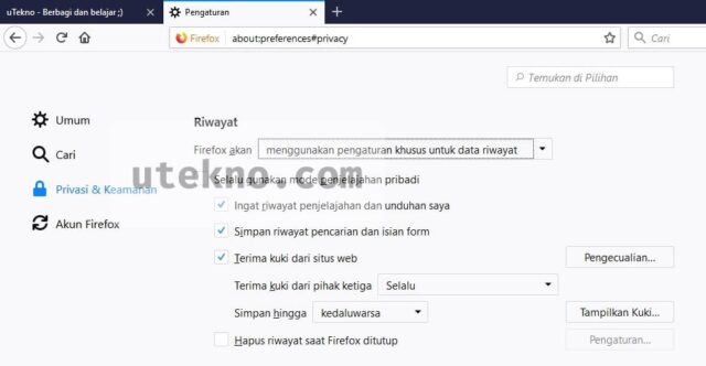 Mengatasi Gmail Tidak Bisa Digunakan Pada Mozilla Firefox Utekno