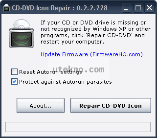 CD-DVD Repair interface