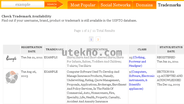 Knowem Trademarks