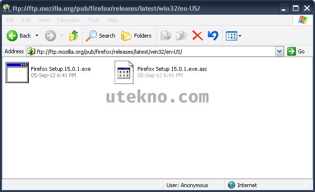 Windows Explorer FTP Firefox latest