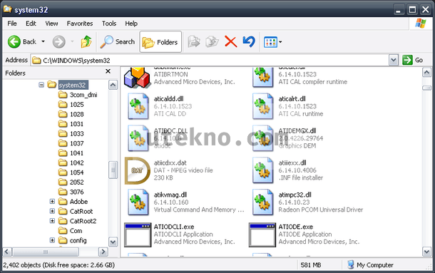 Windows Explorer system32