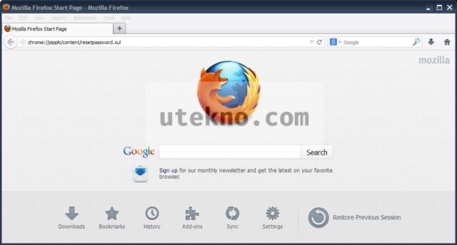 mozilla firefox chrome url