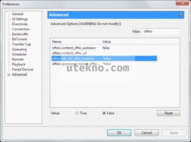 utorrent-preferences-advanced-offers