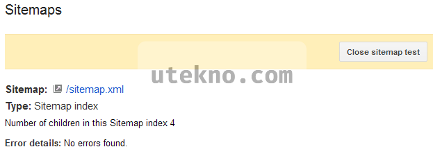 google-webmasters-sitemap-test-success