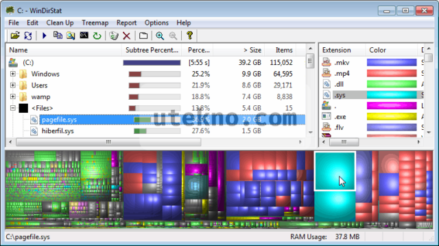 windirstat-file-map-selected