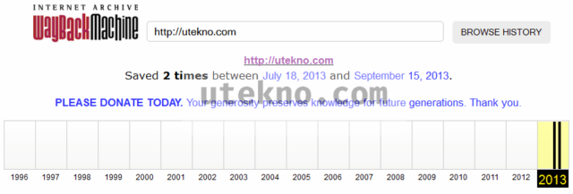 wayback machine utekno