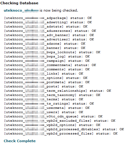 cpanel-mysql-checking-database