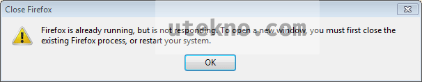 firefox is already running but is not responding