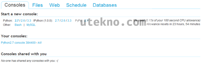pythonanywhere-consoles