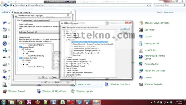 windows 7 more input language