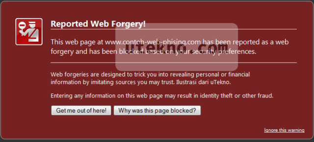 mozilla firefox reported web forgery