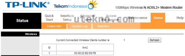 192 168 1 1 tp link status