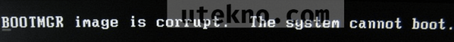 windows bootmgr image corrupt