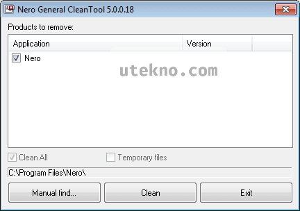 nero general cleantool