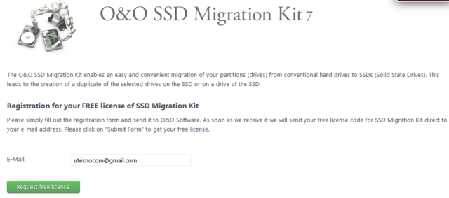 oo ssd migration kit request free license