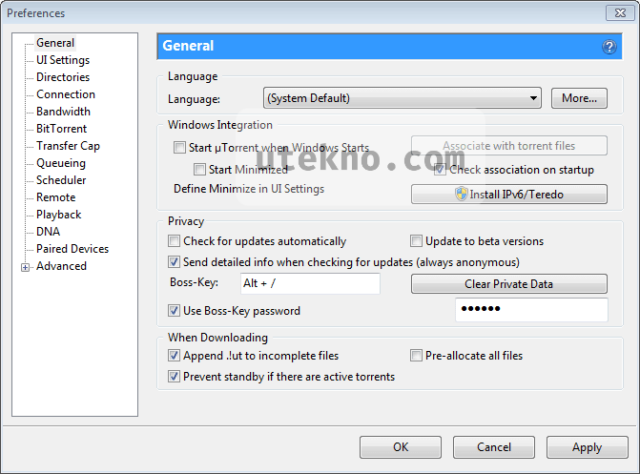 utorrent-preferences-general