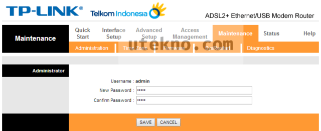 tp link maintenance administration