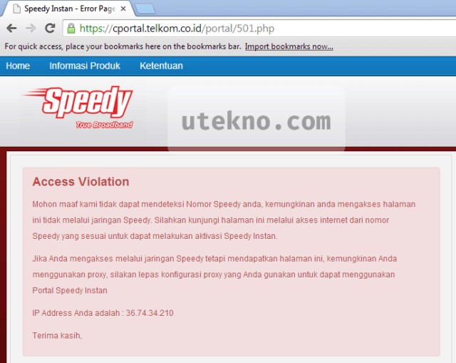 telkom speedy access violation