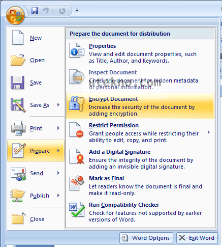 microsoft word 2007 prepare