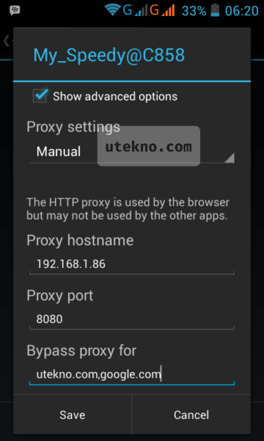 android wlan proxy settings