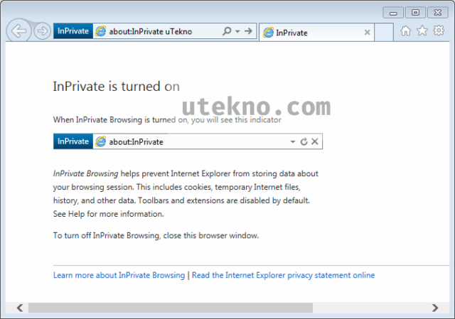 internet explorer inprivate