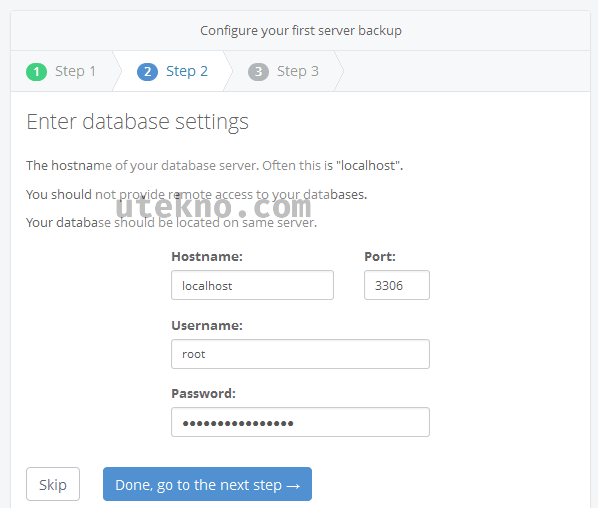 bitcalm-enter-database-settings