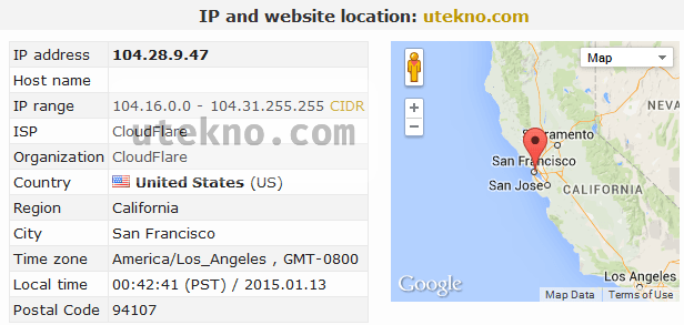 check host ip website location