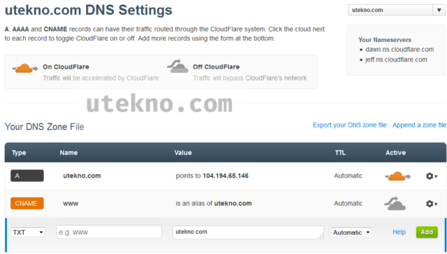 cloudflare-domain-dns-zone