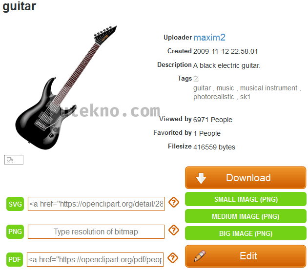 openclipart guitar