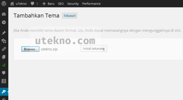 wordpress-unggah-tema