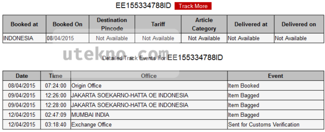 india post tracking results