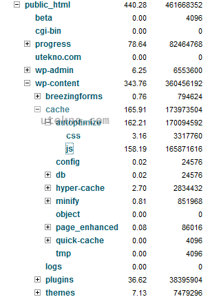 cpanel-disk-space-usage-autoptimize