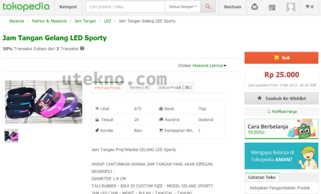 tokopedia-jam-tangan-gelang-led