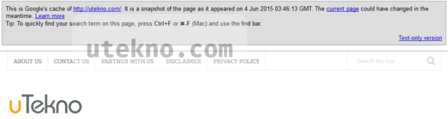 google web cache utekno