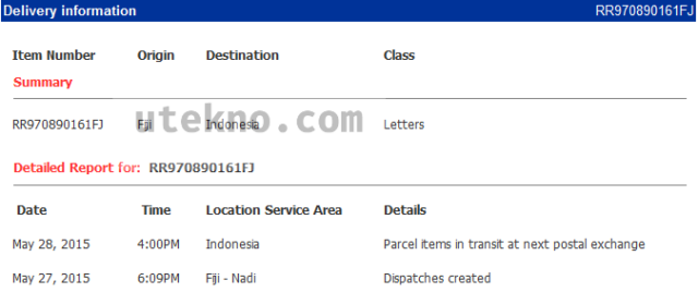 post fiji track trace delivery information