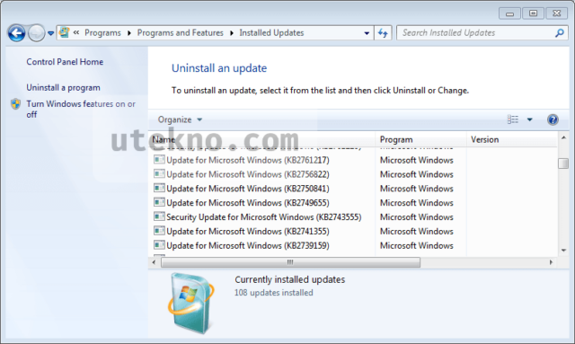 windows-7-installed-updates