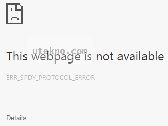 chrome err spdy protocol error