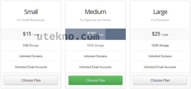 mxroute yearly plans pricing