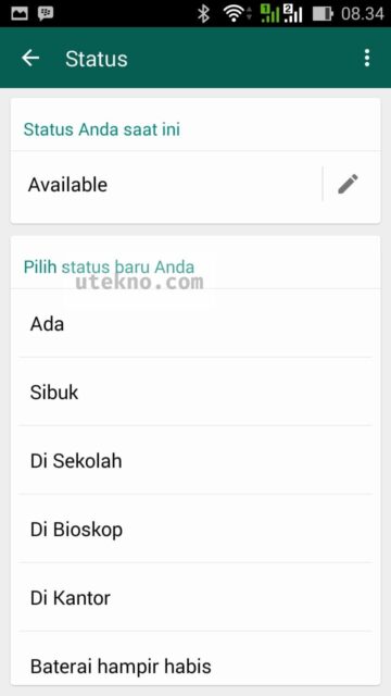 android whatsapp status