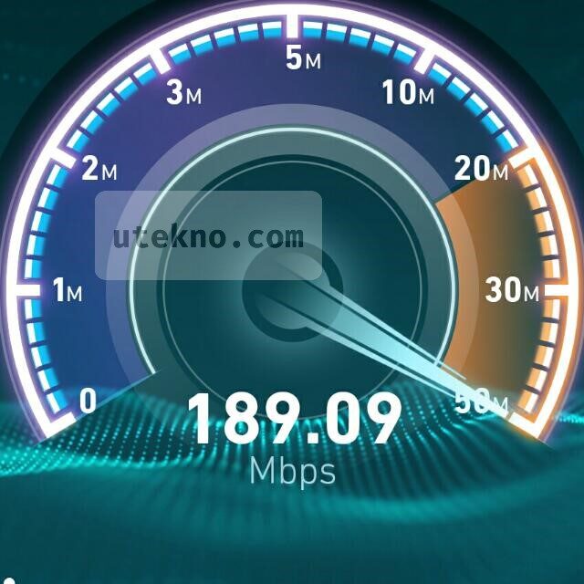 hasil speedtest 189 mbps