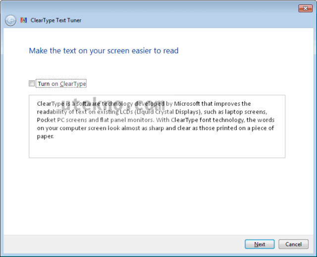 windows cleartype text tuner