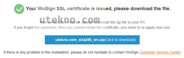 wosign ssl certificate issued