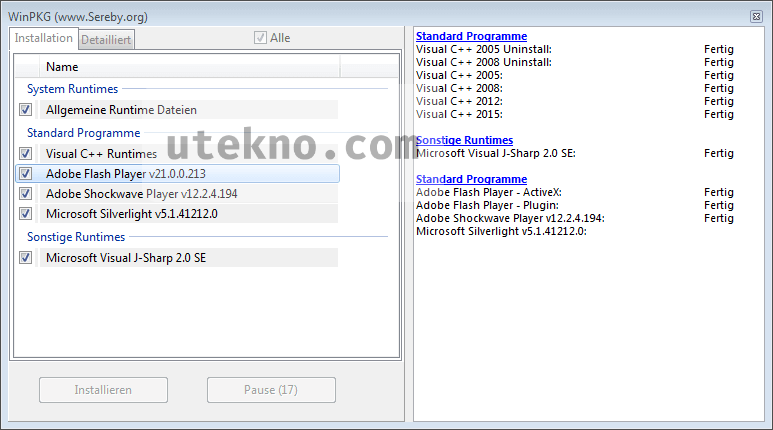 Satu langkah instalasi lengkap runtime Windows • utekno
