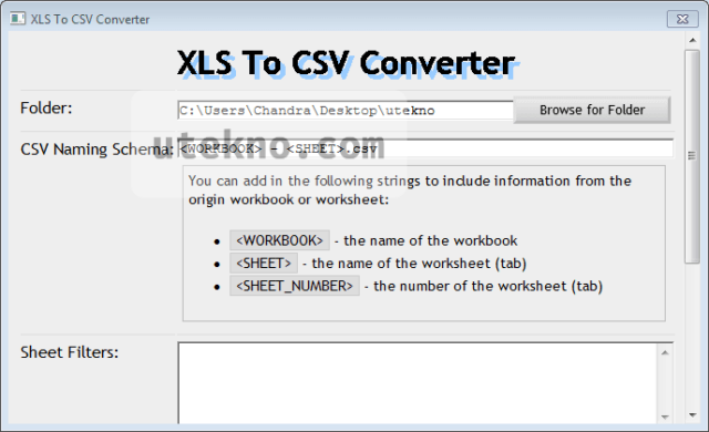 XLS To CSV Converter