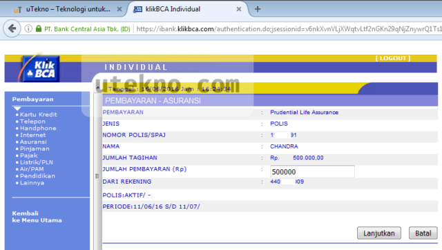 klikbca-pembayaran-asuransi-prudential-2