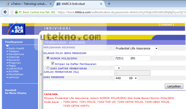 klikbca-pembayaran-asuransi-prudential