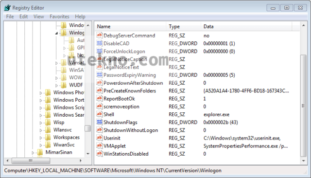 regedit-userinit