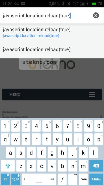 android chrome javascript location reload true